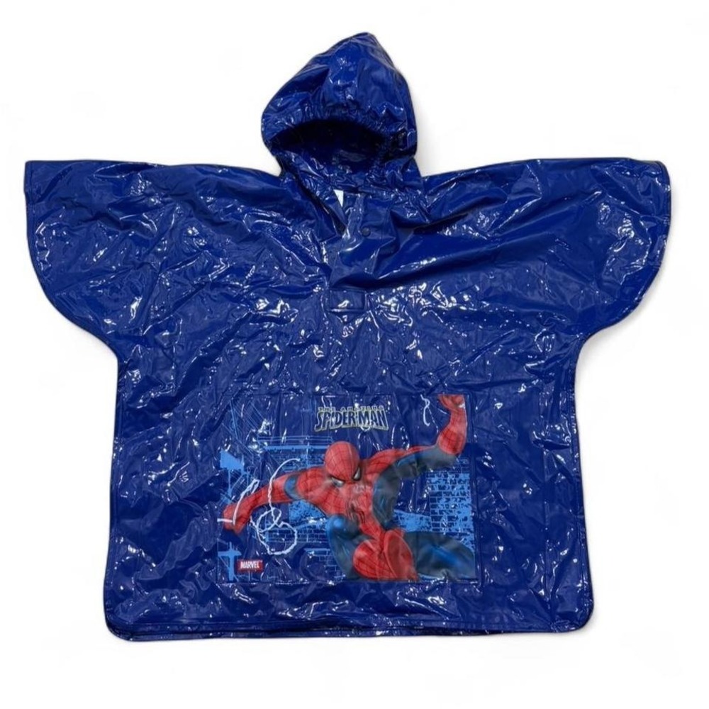 Vintage 2007 SpiderMan Rain Poncho Kid SizeM Y2K Rainy day theme park gorpcore
